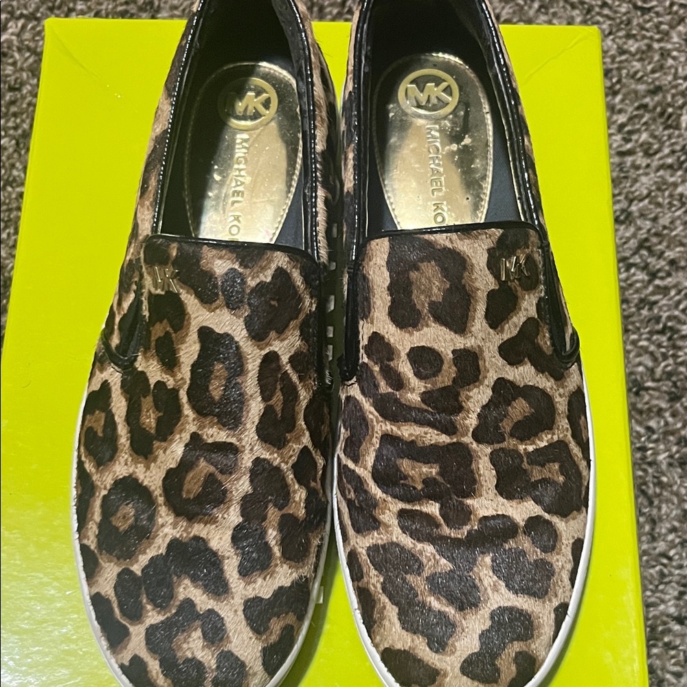 Michael Kors Animal Print Slip-On Shoes